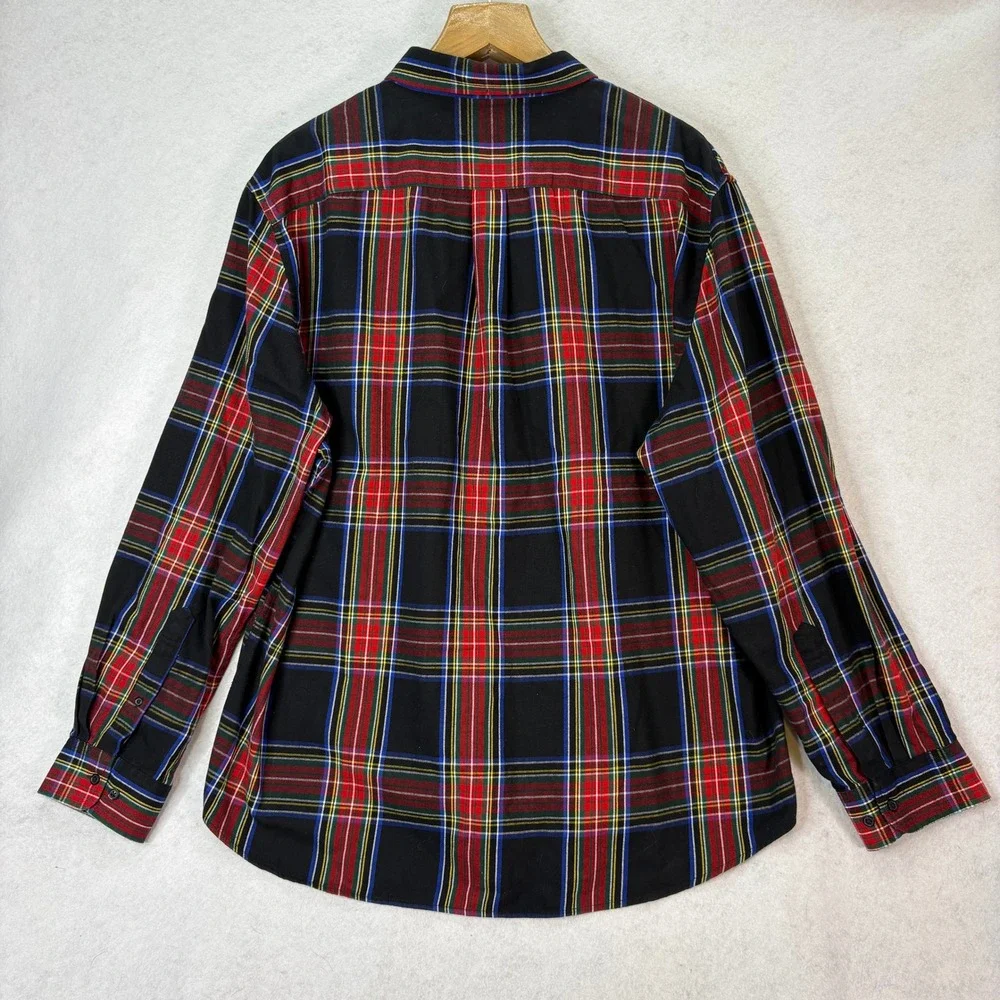 U.S. Polo Assn. Black Plaid Long‎ Sleeve Button Down Shirt Mens 3XL Preppy